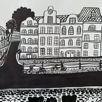 Image 3 of ORIGINAL INK PAINTING - SÖDERMALM