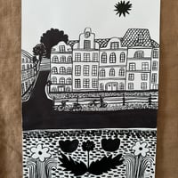 Image 2 of ORIGINAL INK PAINTING - SÖDERMALM