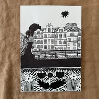 Image 1 of ORIGINAL INK PAINTING - SÖDERMALM