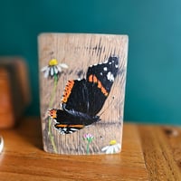 Image 2 of Scottish Stave Art Red Admiral & Daisies 