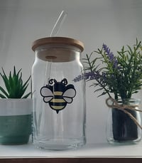 Image 1 of Patterned Glass Straw Cups