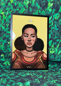 Afro puffs print