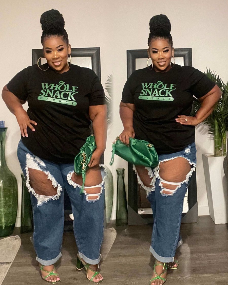 Image of 3PACK PLUS SIZE "WHOLE SNACK" GRAPHIC TEE