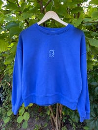 Image 1 of Moon Sweatshirt in Electric Blue M.L