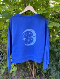 Image 2 of Moon Sweatshirt in Electric Blue M.L