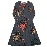 Image 1 of Floral Ember Long Sleeve Midi Dress