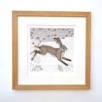 Image 4 of WINTER HARE ART PRINT