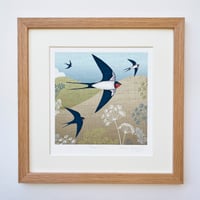 Image 1 of HAND DRAWN SWALLOW SIGNED ART PRINT