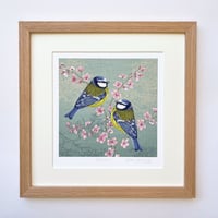 Image 1 of HAND DRAWN BLUE TIT SIGNED ART PRINT