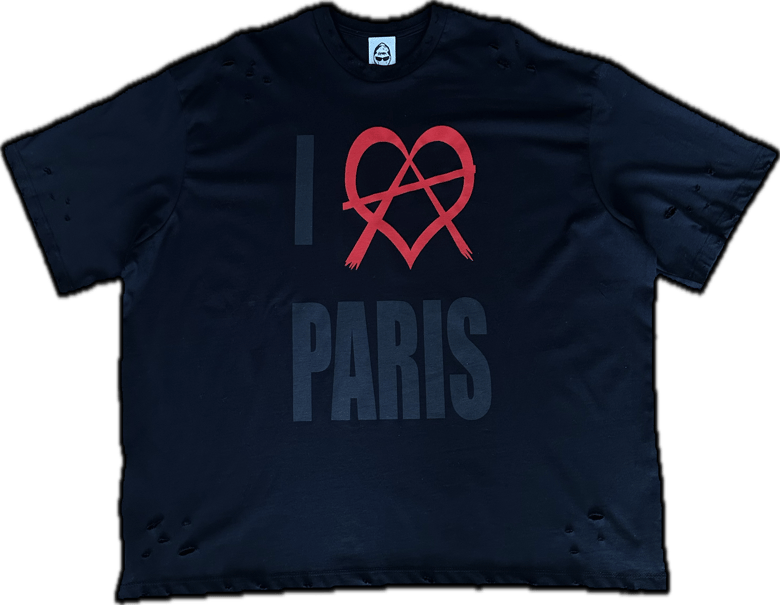 Image of I LOVE PARIS TFG T-SHIRT BLACK