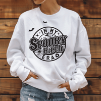 Image 3 of Festive Gothic Style SPOOKY B*TCH ERA Halloween Sweatshirt for Her, Witchy Fashion For Halloween