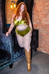 Image 1 of The TOUCH bra in olive velvet