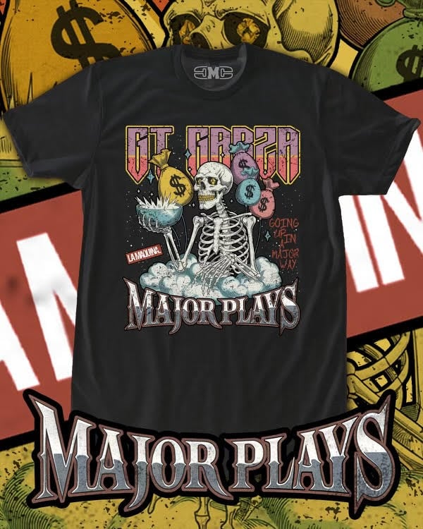 Image of GT Garza - Major Plays (Black T-Shirt)