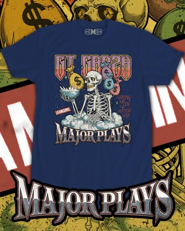 Image of GT Garza - Major Plays (Navy Blue T-Shirt)