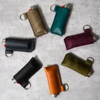 Handmade Italian Leather Bic style Lighter Case, Lighter Sleeve, Lighter Keyring