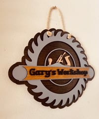 Image 2 of saw blade workshop sign