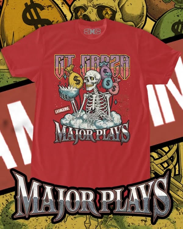 Image of GT Garza - Major Plays (Red T-Shirt)