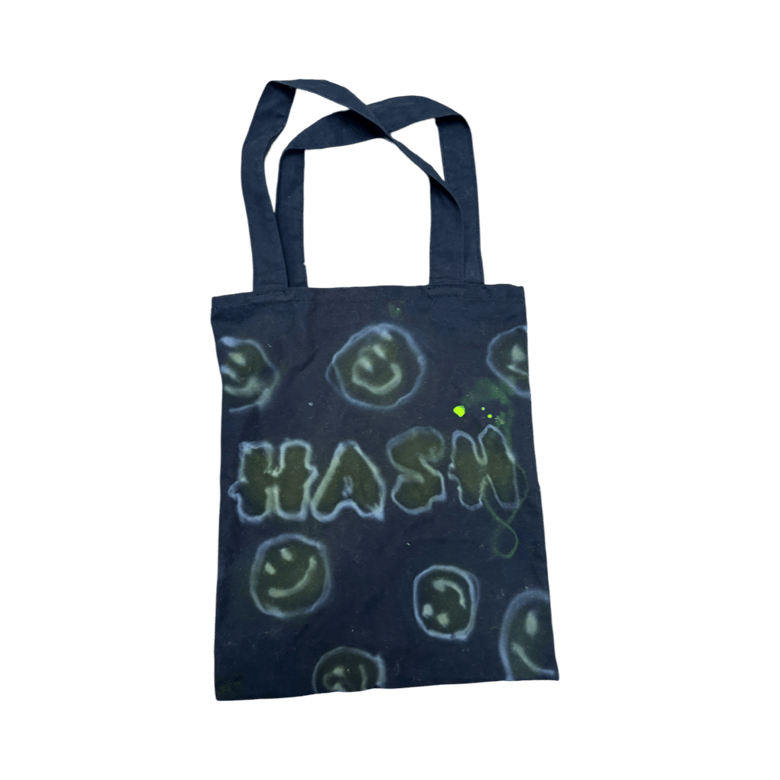 Image of hash tote- 8 inch black tote 