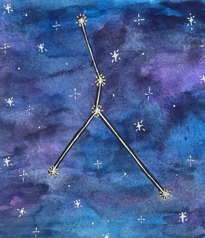 Image of Star Signs: Astrological Constellations with Watercolor & Gold Leaf- Saturday, November 16, 1-4pm