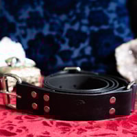 Image 2 of Hand Dyed Black Leather Hobble Belt