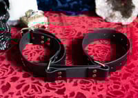 Image 3 of Hand Dyed Black Leather Hobble Belt