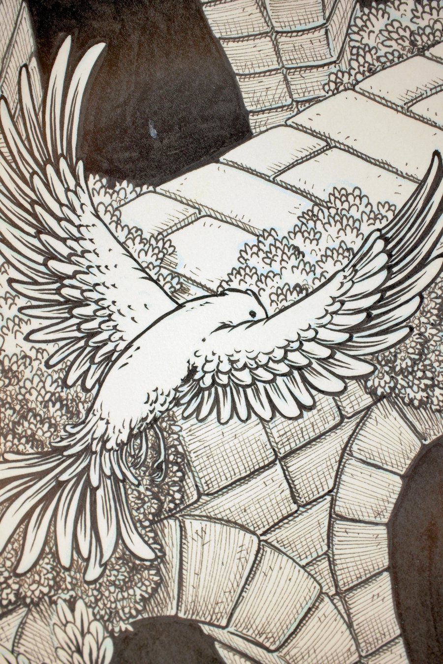 Image of Original Ink Drawing - DMB Cincy 2016