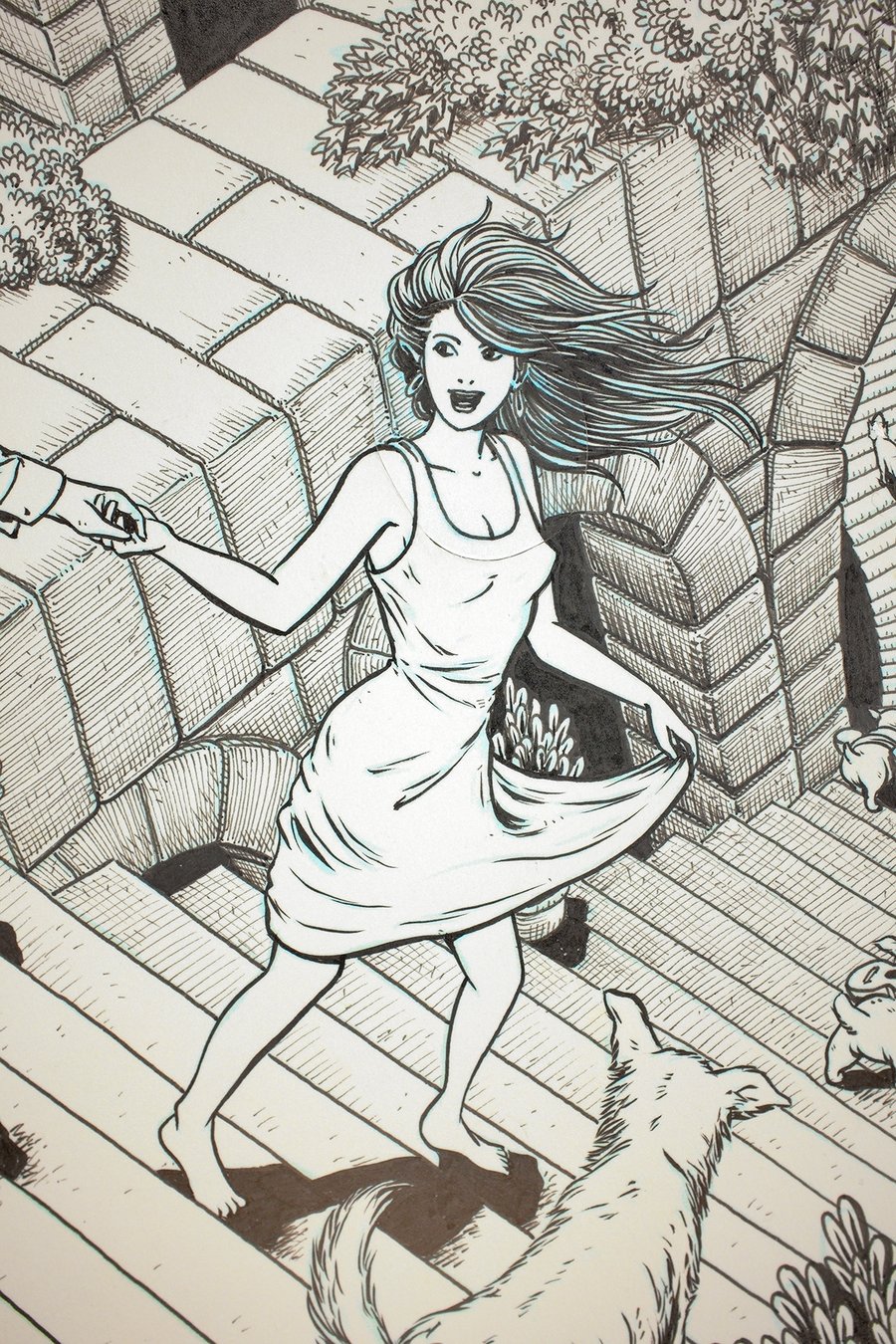 Image of Original Ink Drawing - DMB Cincy 2016