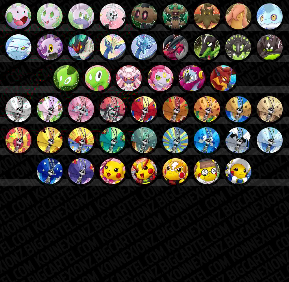 Kalos/Gen 6 Pinback Buttons