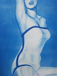 Image 1 of "White Bathing Suit" Cyanotype Print