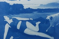 Image 1 of "Kite Dreamer" Cyanotype Print