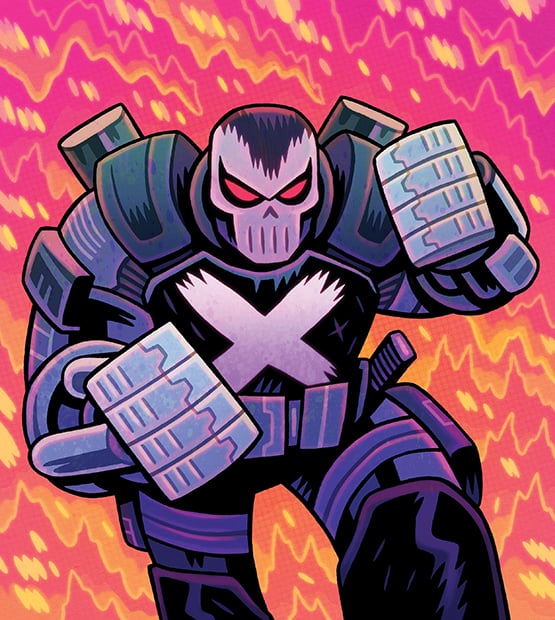 Image of Crossbones for Marvel SNAP! Original B/W illustration.