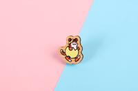 Tiger Eggs Wooden Pin