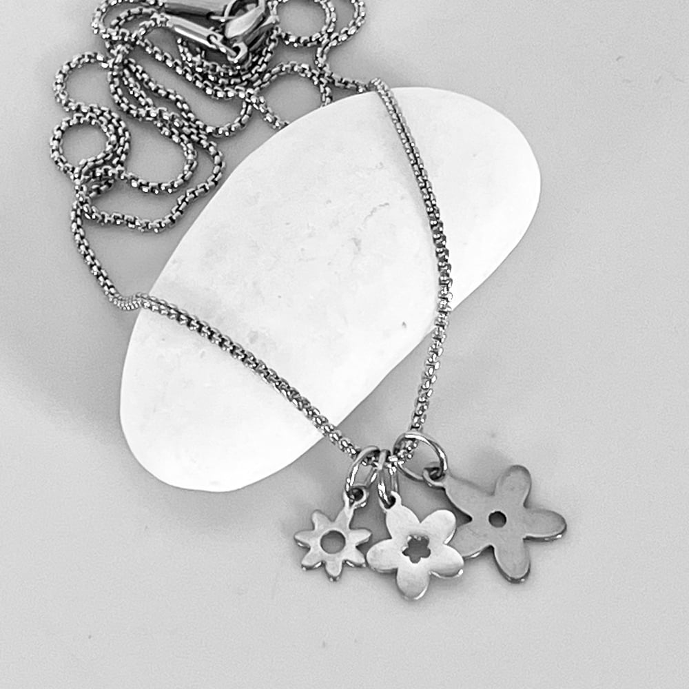 Image of Three Flower Stainless Steel Chain