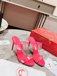 Image 1 of CL Clear Double Strap Heels