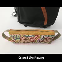 Image 3 of Pencil Pouch - Colored Line Flowers