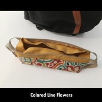 Image 4 of Pencil Pouch - Colored Line Flowers