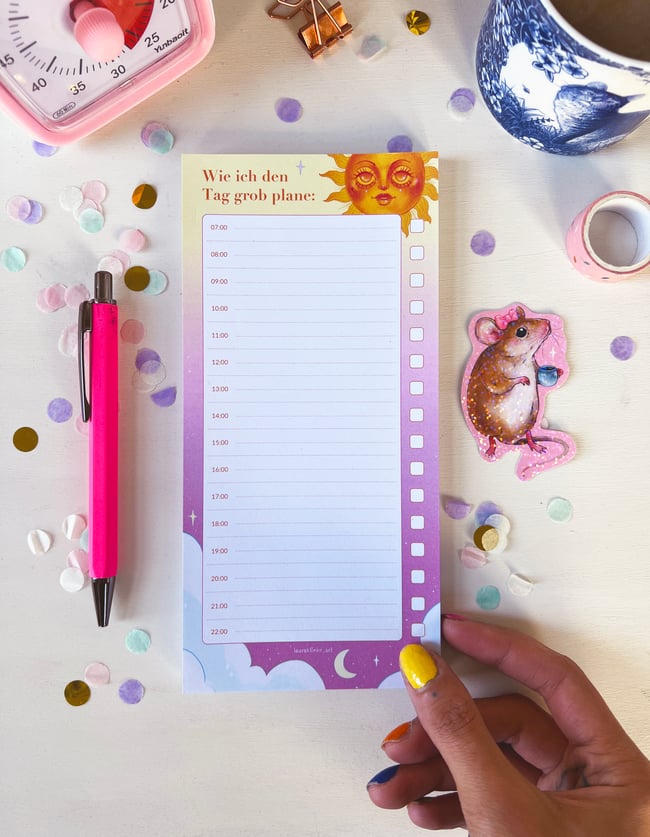 Grober Tagesplan - Block DIN Lang hoch