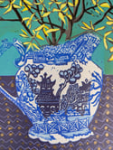 Forsythia in a Delft Jug - misprint 