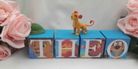 Image 7 of Lion King Inspired Wood Name Blocks, lion king centrepiece, lion king room decor