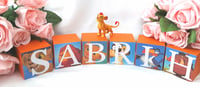 Image 15 of Lion King Inspired Wood Name Blocks, lion king centrepiece, lion king room decor