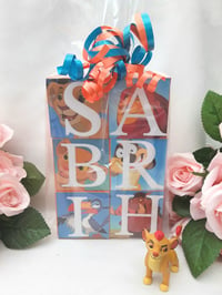 Image 20 of Lion King Inspired Wood Name Blocks, lion king centrepiece, lion king room decor