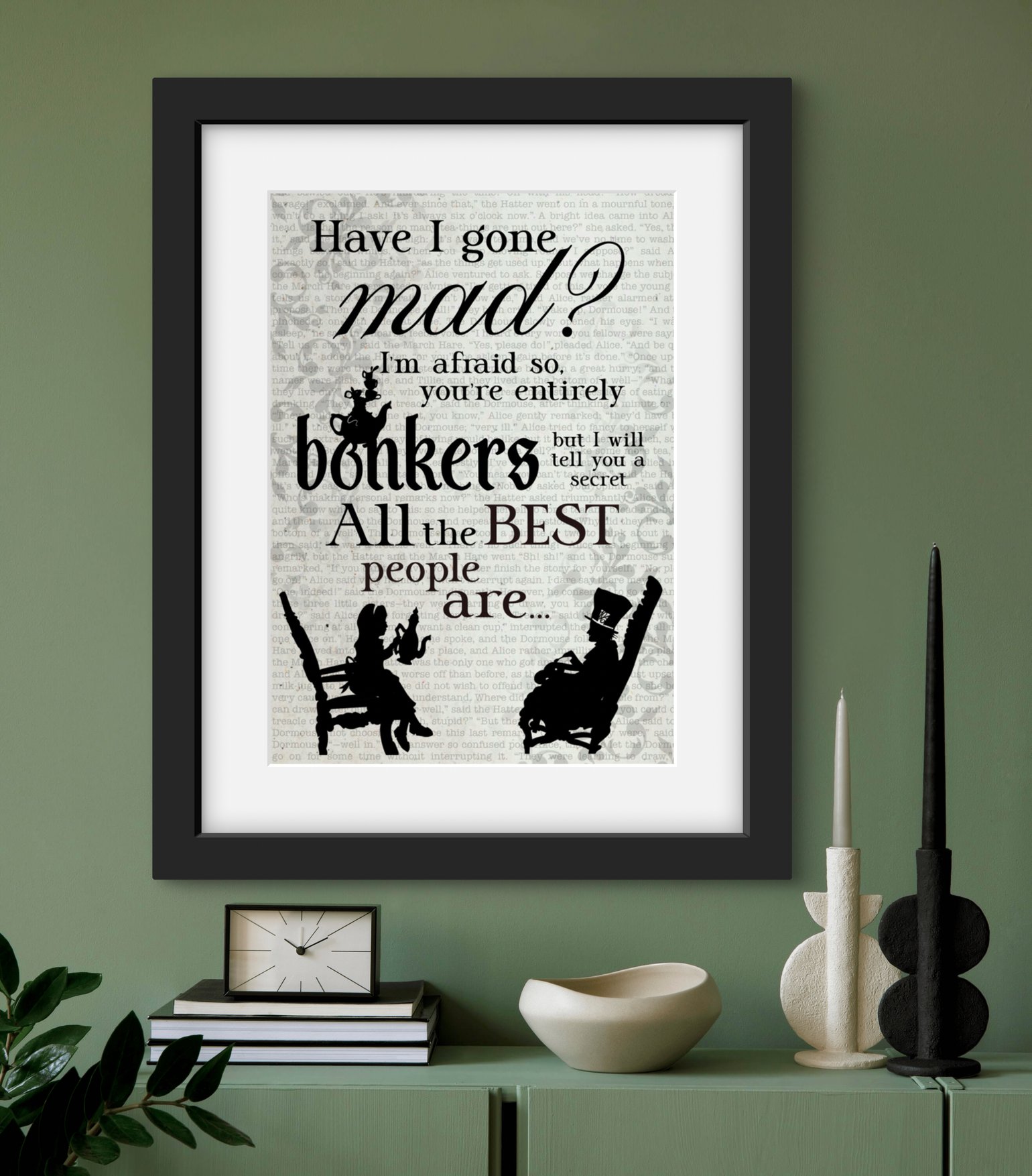 Image of ‘Entirely Bonkers’ Alice in Wonderland Print