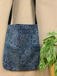 Image 2 of MARKET BAG - BLACK AND BLUE INDIGENOUS