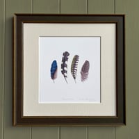 Image 3 of HAND DRAWN FEATHER SIGNED ART PRINT