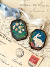 Classical white rabbit locket