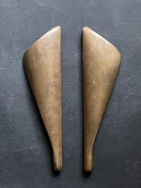 Image 7 of Pair of Long Bronze Door Handles, 20th Century