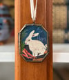 Classical white rabbit locket