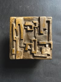 Image 1 of Bronze Push-Pull Handle with Abstract Modernist Design, 20th Century