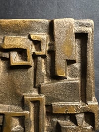 Image 3 of Bronze Push-Pull Handle with Abstract Modernist Design, 20th Century