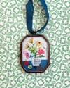 Zinnias and tomatoes locket